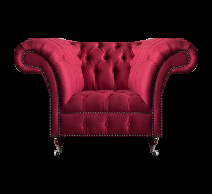 Chesterfield Sessel Rosa Designer Sitzmöbel Luxus Sitz Textil Wohnzimmer