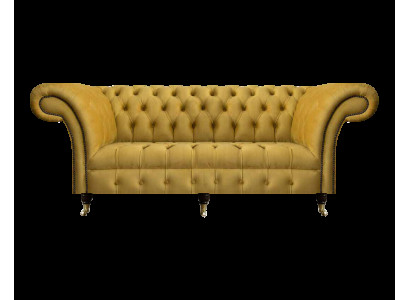 Chesterfield Luxus Möbel Dreisitzer Sofa Couch Textil Polstersofa  Wohnzimmer