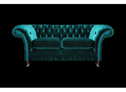 Grün Zweisitzer Sofa Couch Wohnzimmer Luxus Designer Textil Möbel