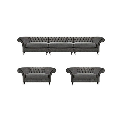 Moderne Chesterfield Sofagarnitur Designer Polstercouchen 3+1+1 Sitzer