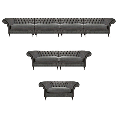 Chesterfield Designer Sofagarnitur Textil Sitzcouchen Designer Möbel