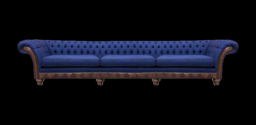 Chesterfield Luxuriöses Dreisitzer Sofa Moderne Couch Stoffsofas Möbel