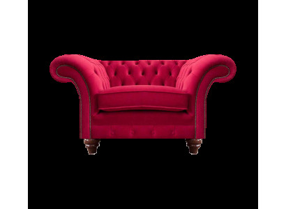 Roter Chesterfield Wohnzimmer Sessel Designer Stoffsessel Lehnsessel