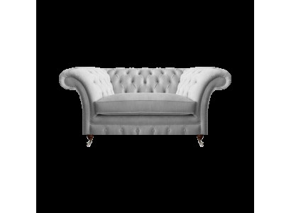 Moderner Weißer Chesterfield Einsitzer Luxuriöse Polstermöbel Lehnsessel