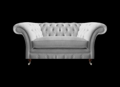 Moderner Weißer Chesterfield Einsitzer Luxuriöse Polstermöbel Lehnsessel