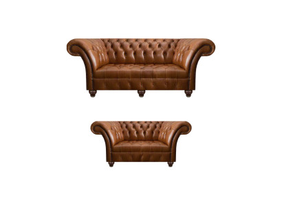 Luxuriöse Braune Leder Couchgarnitur Designer Sitzmöbel 3-Sitzer Couch