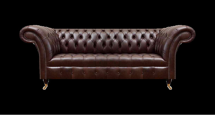 Braune Chesterfield Kunstleder Couch Designer Sitzsofa Wohnzimmer Möbel