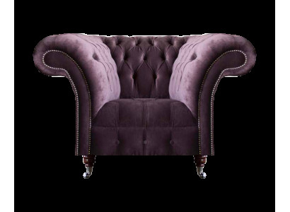 Luxuriöser Chesterfield Lila Sessel Wohnzimmer Einsitzer Moderne Möbel