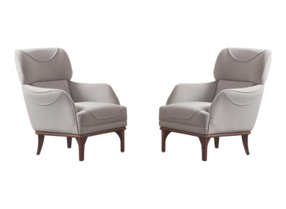 Hellgrau taufrischen modernen Stil Sessel für Wohnzimmer neu 2 tlg