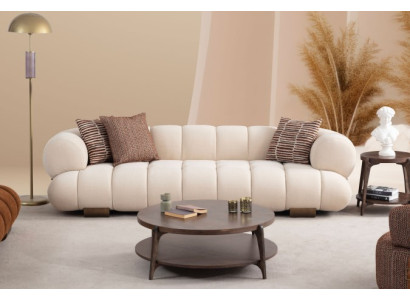 Weißer Wohnzimmer Dreisitzer Designer Polstersofas Luxuriöse Couchen