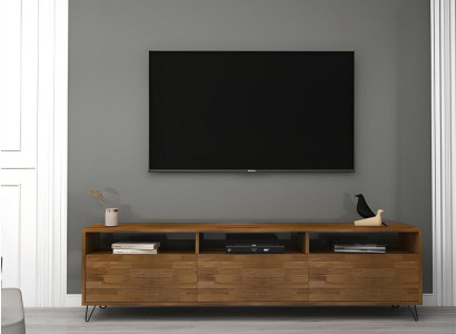 Robustes Sideboard Wohnzimmer 3-Schubladen Lowboard Designer TV-Ständer