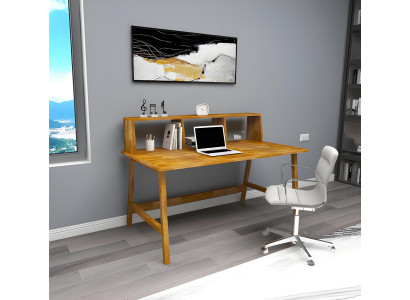 Schicker Holztisch Brauner Arbeitstisch Designer Schreibtische Büro Möbel