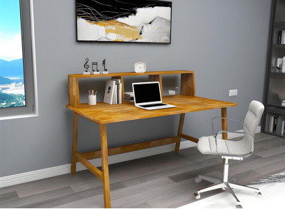 Schicker Holztisch Brauner Arbeitstisch Designer Schreibtische Büro Möbel