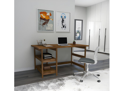 Brauner Jugendzimmer Schreibtisch Robuste Holztische Stilvolle Tische