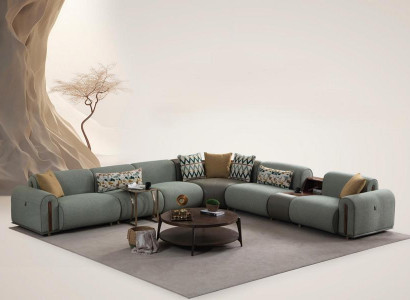 Stilvolles Ecksofa Designer Wohnzimmer Couch L-Form Edle Polstercouch