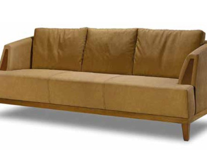 Brauner Dreisitzer Polster Textilcouch 3-Sitzer Edle Wohnzimmer Möbel