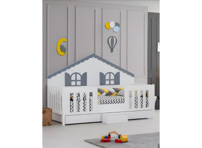 Kinderzimmermöbel Bettrahmen Modern Kinderbett Bett Kinderzimmer Holz neu