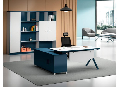 Moderne Büro Möbel Designer Arbeitstisch Ecktisch Aktenschrank 2tlg Set