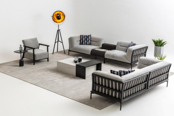 Luxuriöses Sofa Set Designer Viersitzer Edler Polster Dreisitzer Sessel