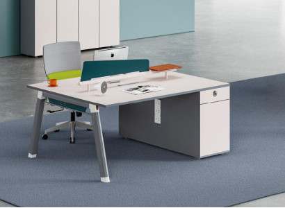 Hellgrauer Bürotisch Designer Arbeitszimmer Möbel Luxuriöser Edler Tisch