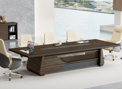 Brauner Konferenztisch Designer Besprechungstisch Arbeitszimmer Möbel
