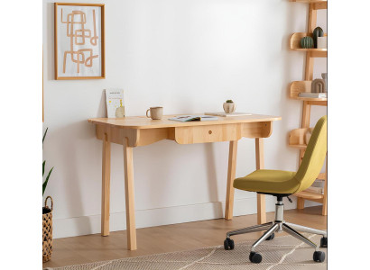 Beiger Schreibtisch Designer Computertisch Luxuriöse Robuste Büromöbel