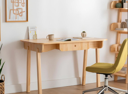 Beiger Schreibtisch Designer Computertisch Luxuriöse Robuste Büromöbel