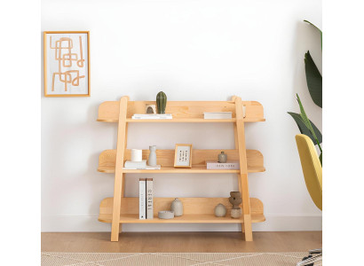 Kompaktes Bücherregal Designer Wohnzimmer Ablageregal Luxus Holz Möbel