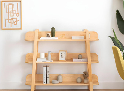 Kompaktes Bücherregal Designer Wohnzimmer Ablageregal Luxus Holz Möbel