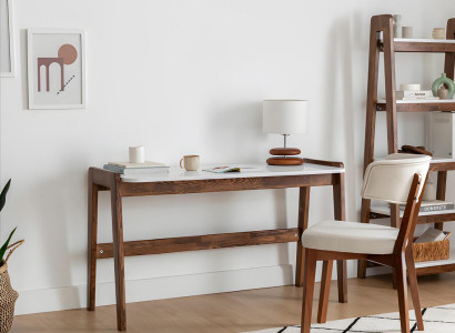 Braun-Weißer Laptoptisch Luxuriöse Büromöbel Designer Schreibtische