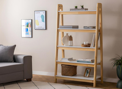 Hellbeiger Bücherregal Designer Wandregale Luxuriöser Holz Aktenschrank