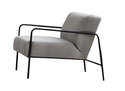 Schicker Grauer Sessel Luxuriöser Lehnsessel Wohnzimmer Edler Einsitzer