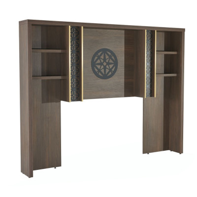 Arbeitszimmer Schrank Regale Bücherregal Modern Design Braun Einfarbig