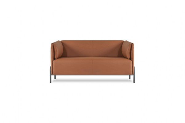 Arbeitszimmer-Set 4tlg 2x Sessel mit 2x Sessel Braun Ainfarbig Modern