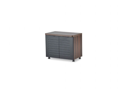 Arbeitszimmer Aktenschrank Kommode Rechteckig Schwarz Braun Zweifarbig