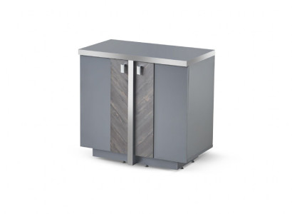 Kommode Modern Design Stil Grau Aktenschrank Einfarbig Stauraum Türen