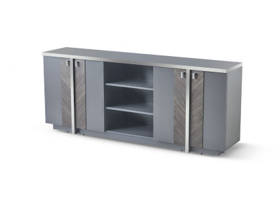 Sideboard Aktenschrank Modern Design Rechteckig Form Grau Einfarbig Stil