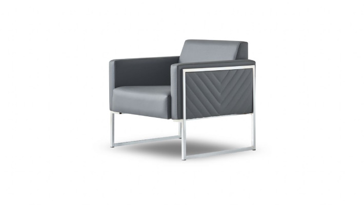 Arbeitszimmer-Set 3tlg 3-Sitzer Sessel Couchtish Grau Einfarbig Modern
