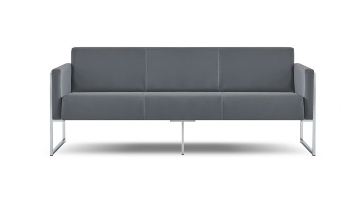 Arbeitszimmer-Set 4tlg 3-Sitzer 2-Sitzer 2x Sessel Grau Einfarbig Modern
