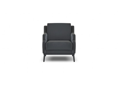 Sessel Dunkelgrau Einfarbig Modern Stil Design Arbeitszimmer Wohnzimmer