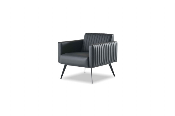 Sessel Einfarbig Schwarz Modern Design Arbeitszimmer Wohnzimmer 1-Sitz