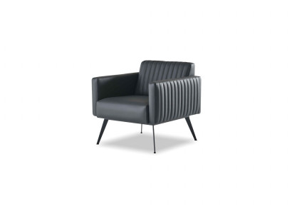 Sessel Einfarbig Schwarz Modern Design Arbeitszimmer Wohnzimmer 1-Sitz