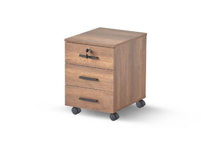 Arbeitszimmer Kommode Braun Schubladen Einfarbig Modern Design Rollen