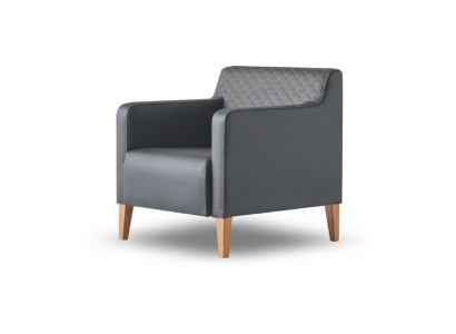 Sessel Schwarz Einfarbig Modern Design Stil Arbeitszimmer Wohnzimmer