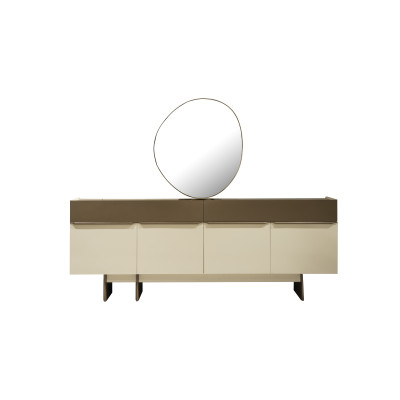 Braun-Beige Küchenanrichte Designer Esszimmer Möbel Luxuiöse Kommode