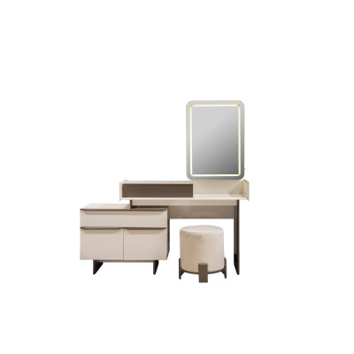 Moderne Schlafzimmer Möbel Edler Kosmetiktisch Polster Hocker Spiegel