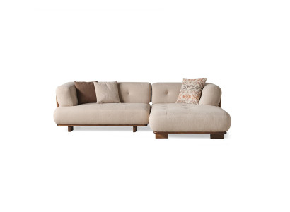 Moderne Beige L-Form Designer Couch Wohnzimmer Sitzsofa Edle Eckcouchen