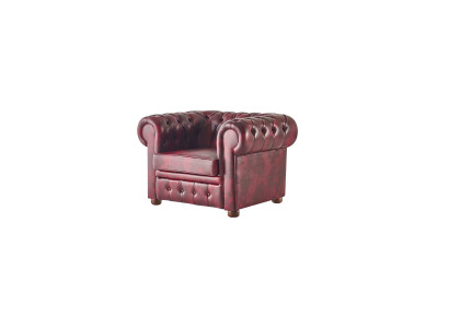 Sessel Chesterfield Bordeaux Einfarbig Chesterfield Wohnzimmer Klassisch