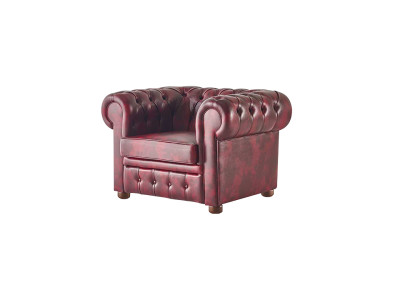 Sessel Chesterfield Bordeaux Einfarbig Chesterfield Wohnzimmer Klassisch