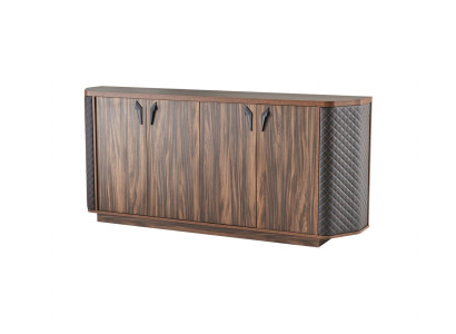 Sideboard Aktenschrank Braun Viertürig Modern Rechteckig Arbeitszimmer